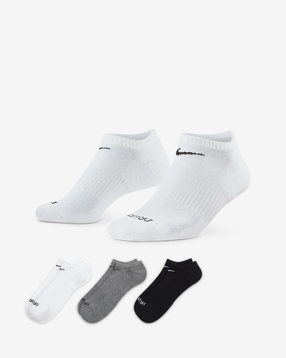 ถุงเท้าเทรนนิ่งแบบซ่อน Nike Everyday Plus Cushion (3 คู่) - หลายสี