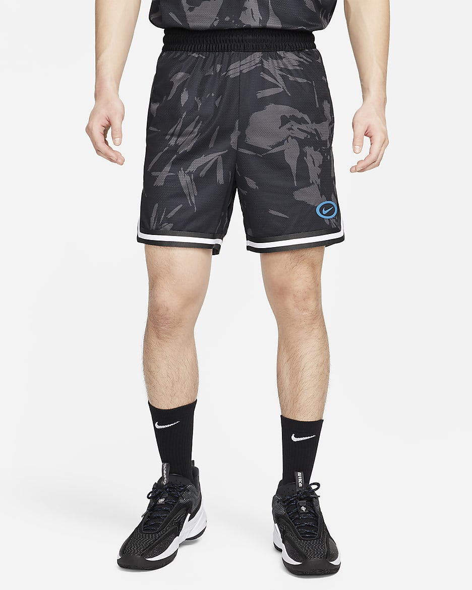 ナイキ DNA メンズ Dri-FIT 15cm バスケットボールショートパンツ - アンスラサイト/ブラック/スターブルー