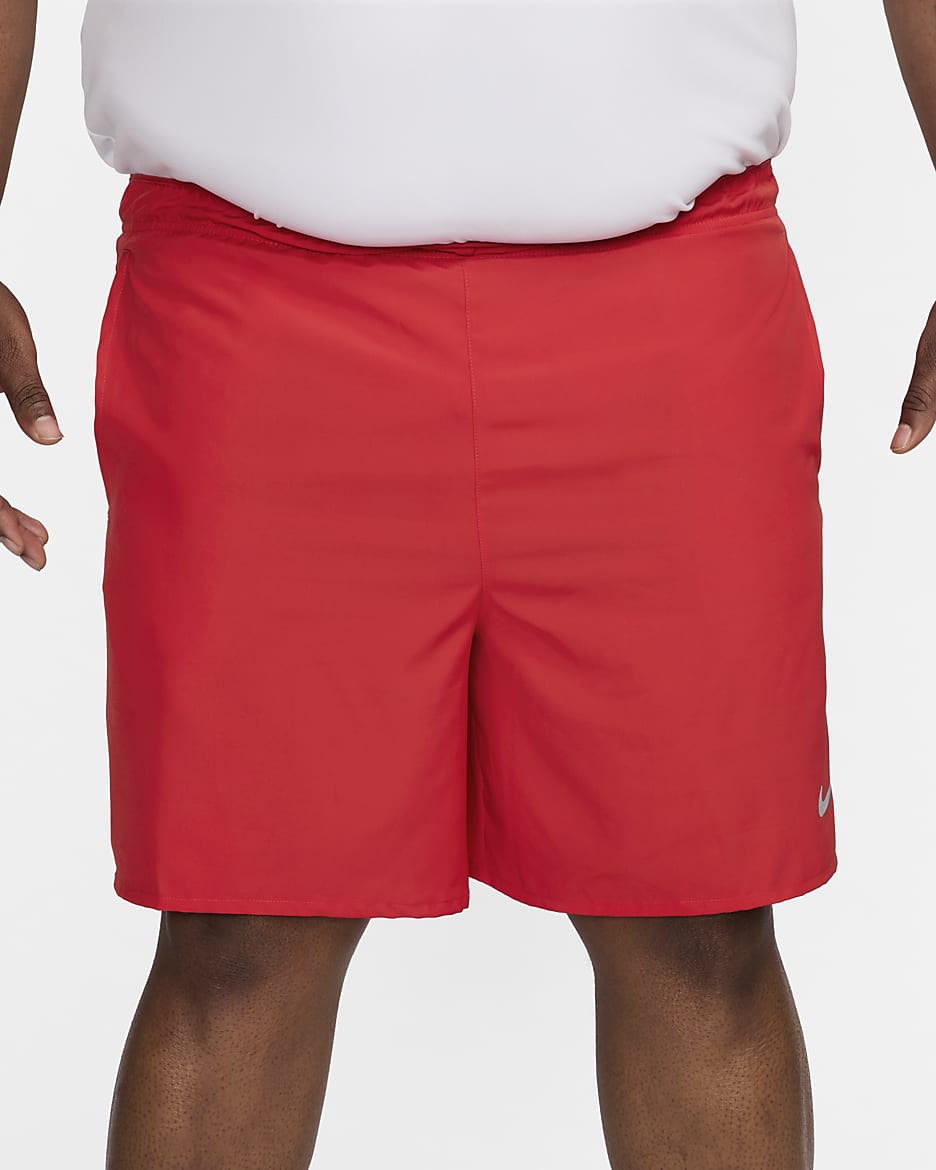 Nike Challenger Dri-FIT fôret løpeshorts til herre (18 cm) - University Red/University Red/Svart