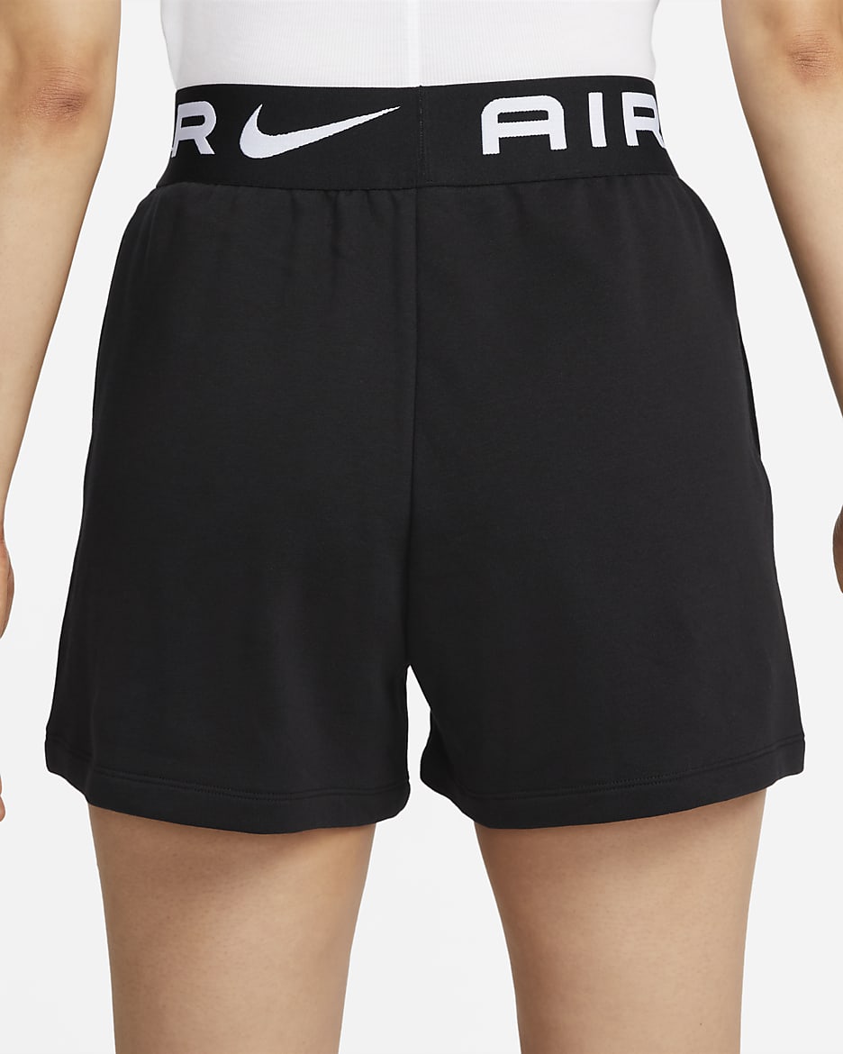 Nike Sportswear Air Women's High-Rise Fleece Shorts - Black/White