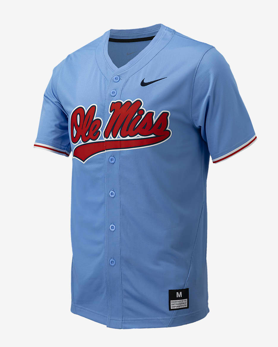Jersey de béisbol universitario Nike Replica para hombre Ole Miss - Azul valor