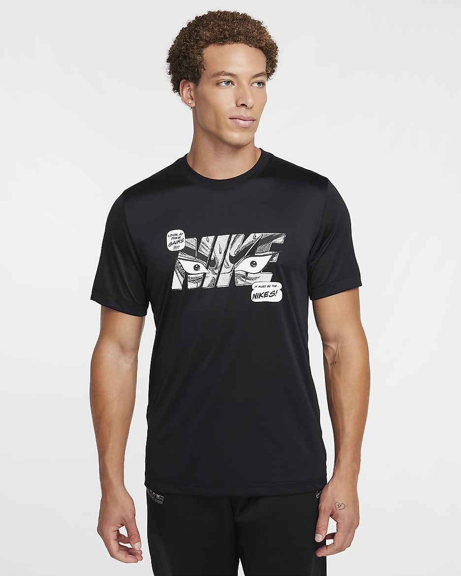 Playera de fitness Nike Dri-FIT para hombre - Negro
