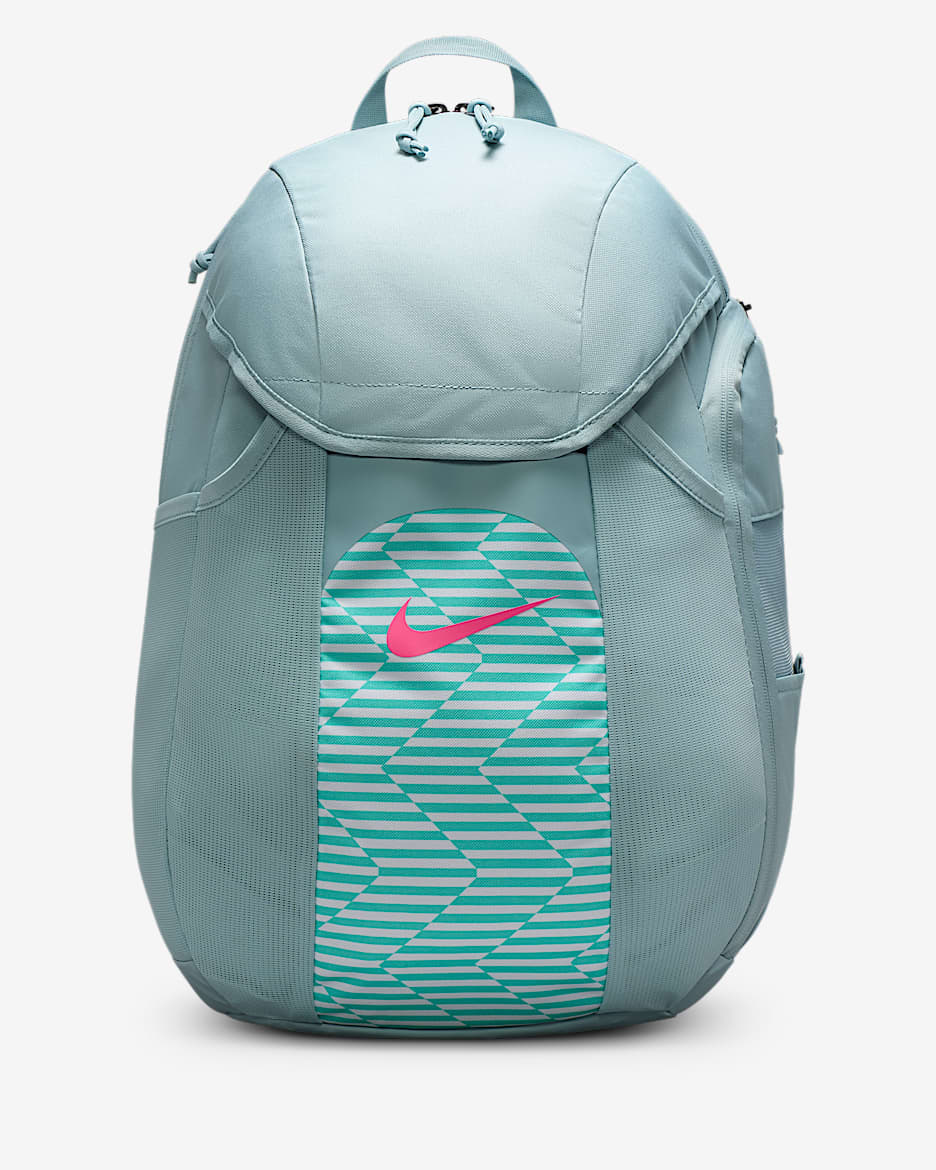 Mochila (30 L) Nike Academy Team - Cubo océano/Verde aurora/Avalancha rosa