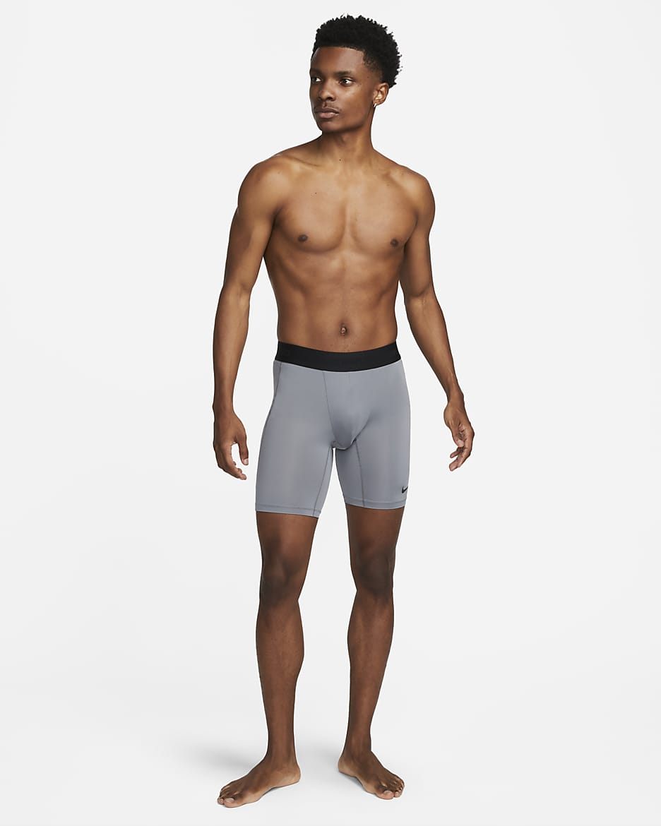 Short de fitness long Dri-FIT Nike Pro pour homme - Smoke Grey/Noir