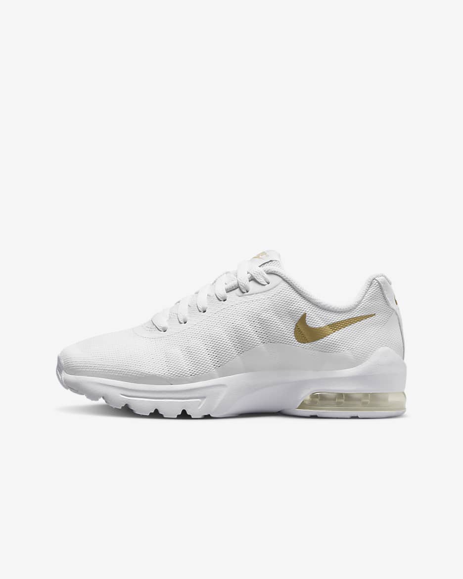 Nike Air Max Invigor Big Kids' Shoes - White/Metallic Gold
