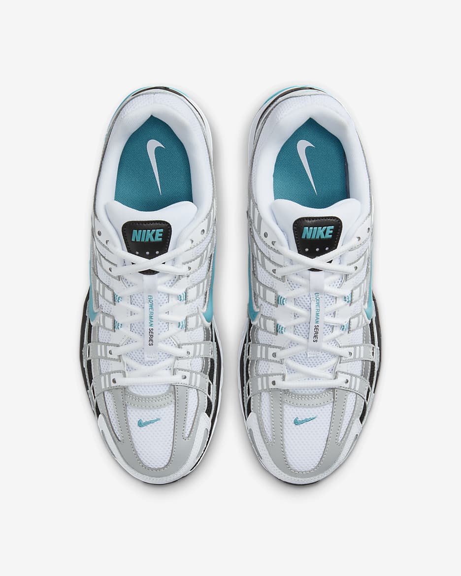 Nike P-6000 Shoes - White/Metallic Silver/Black/Dusty Cactus