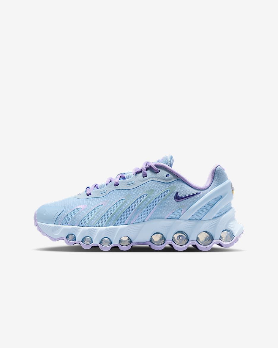 Nike Air Max Dn8 Big Kids' Shoes - Celestine Blue/Metallic Silver/Vivid Orange/Hydrangeas