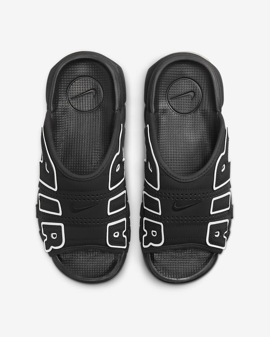 Nike Air More Uptempo Women's Slides - Black/Black/Clear/White