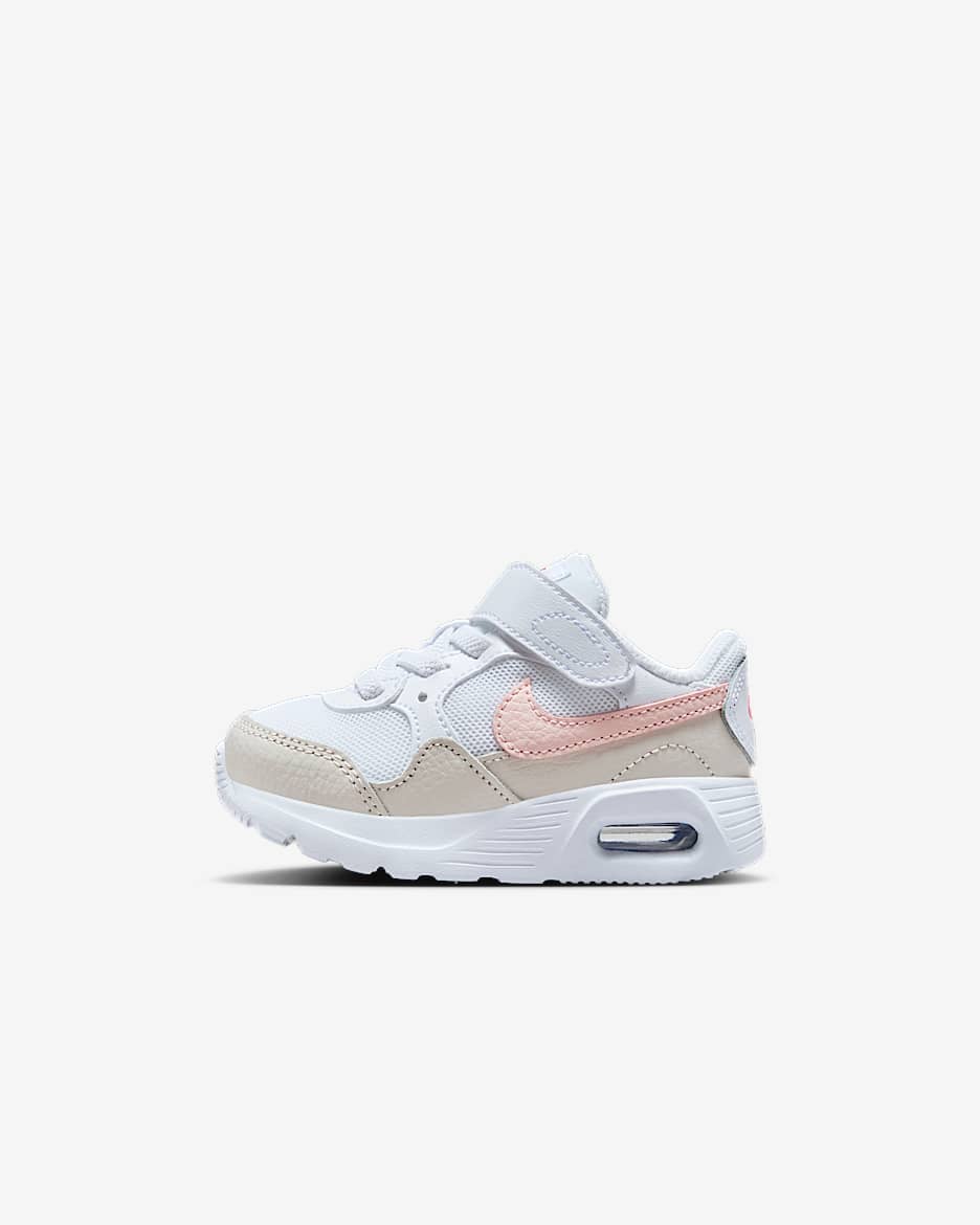 Tenis para bebé e infantil Nike Air Max SC - Blanco/Marrón verdoso claro/Brasa resplandor/Rosa eco