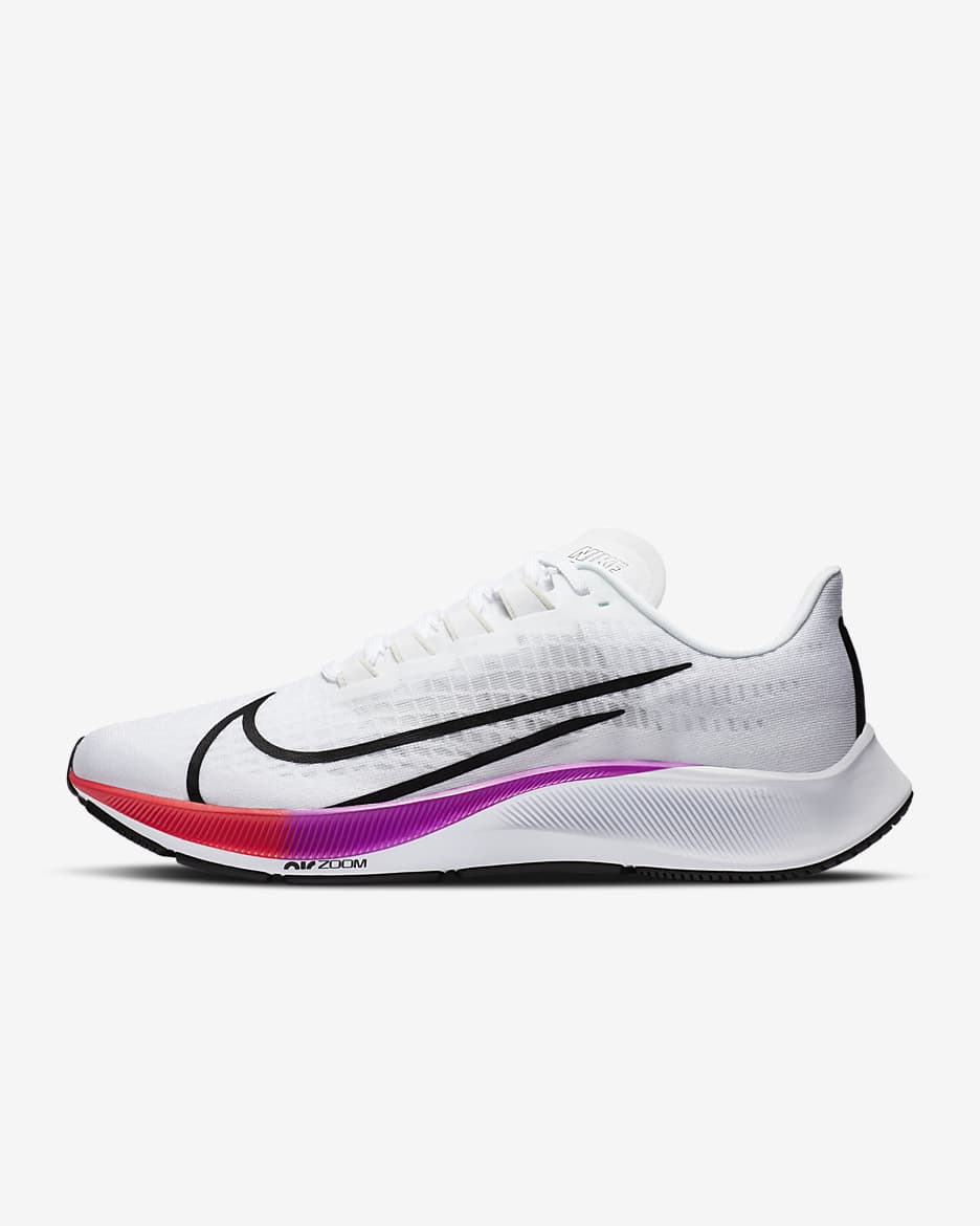 Tenis de correr en carretera para hombre Nike Pegasus 37 - Blanco/Hipervioleta/Carmesí flash/Negro