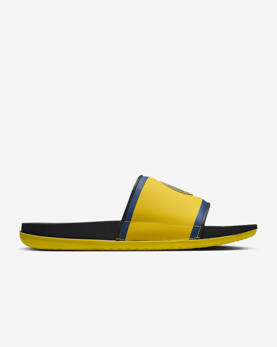 Chanclas de fútbol Nike Offcourt (Club América)  - Amarillo tour/Gris humo oscuro/Azul valeriana