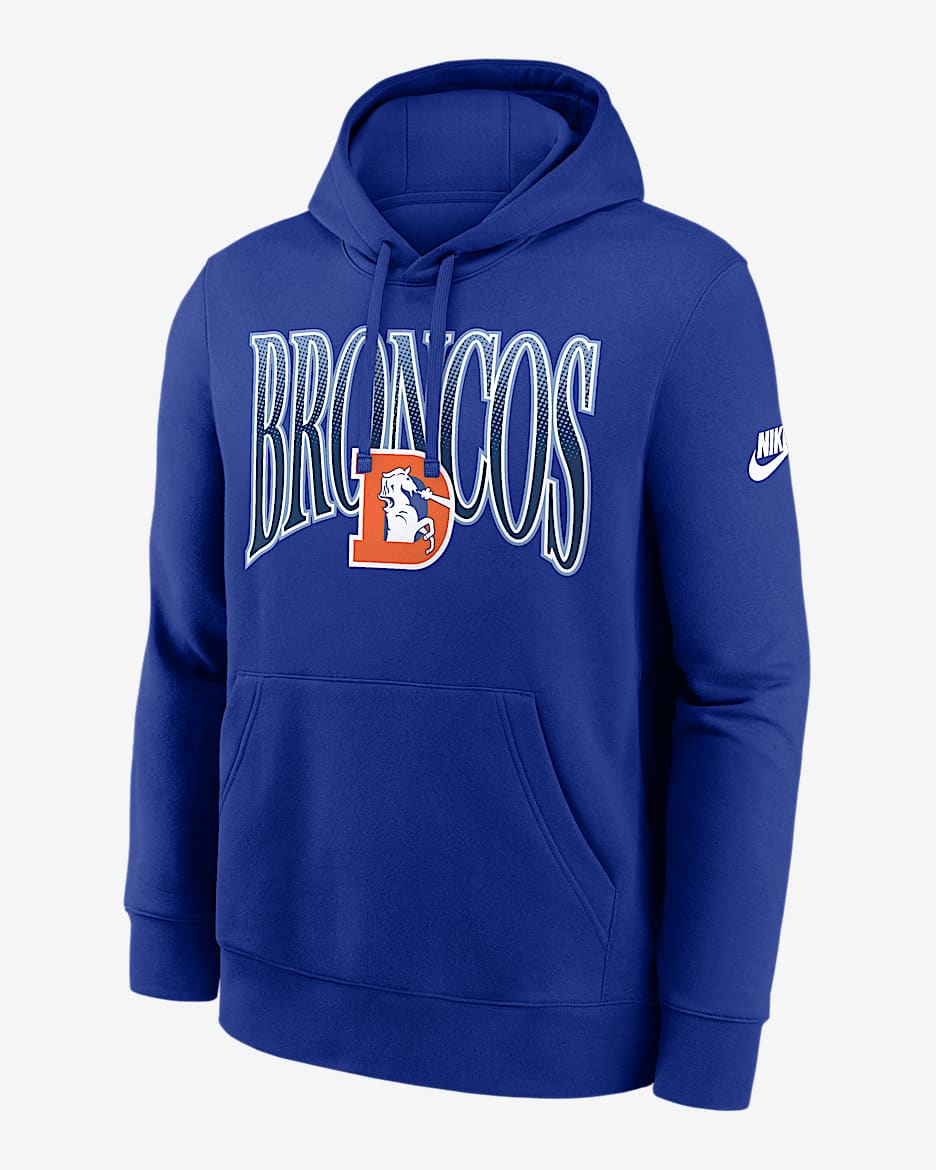 Denver Broncos Rewind Club Men's Nike NFL Pullover Hoodie - Royal