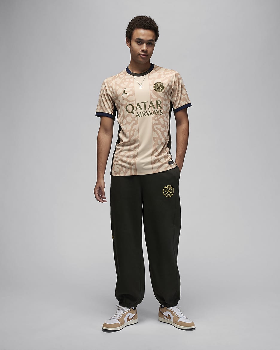 Cuarta equipación Stadium París Saint-Germain 2023/24 Camiseta de fútbol de réplica Jordan Dri-FIT - Hombre - Hemp/Obsidian/Sequoia/Rough Green