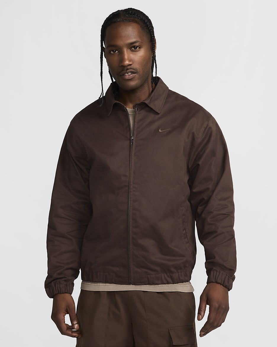 Vævet Nike Life-Harrington-jakke til mænd - Baroque Brown/Baroque Brown