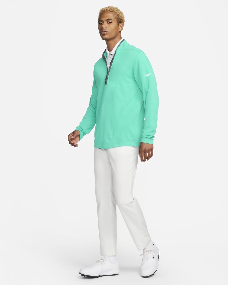 Nike Dri-FIT Victory Men's Half-Zip Golf Top - Clear Jade II/Dark Smoke Grey/White