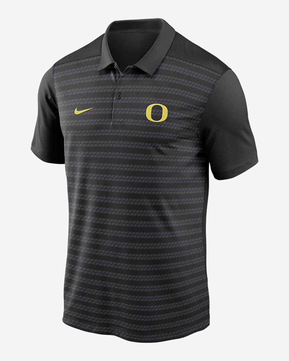 Polo universitario Nike Dri-FIT para hombre Oregon Ducks Sideline Victory - Negro