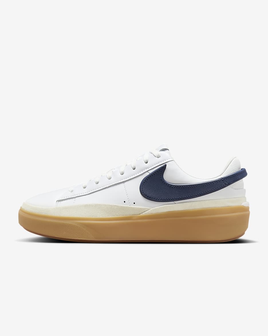 Nike Blazer Phantom Low Men's Shoes - White/Summit White/Gum Yellow/Midnight Navy