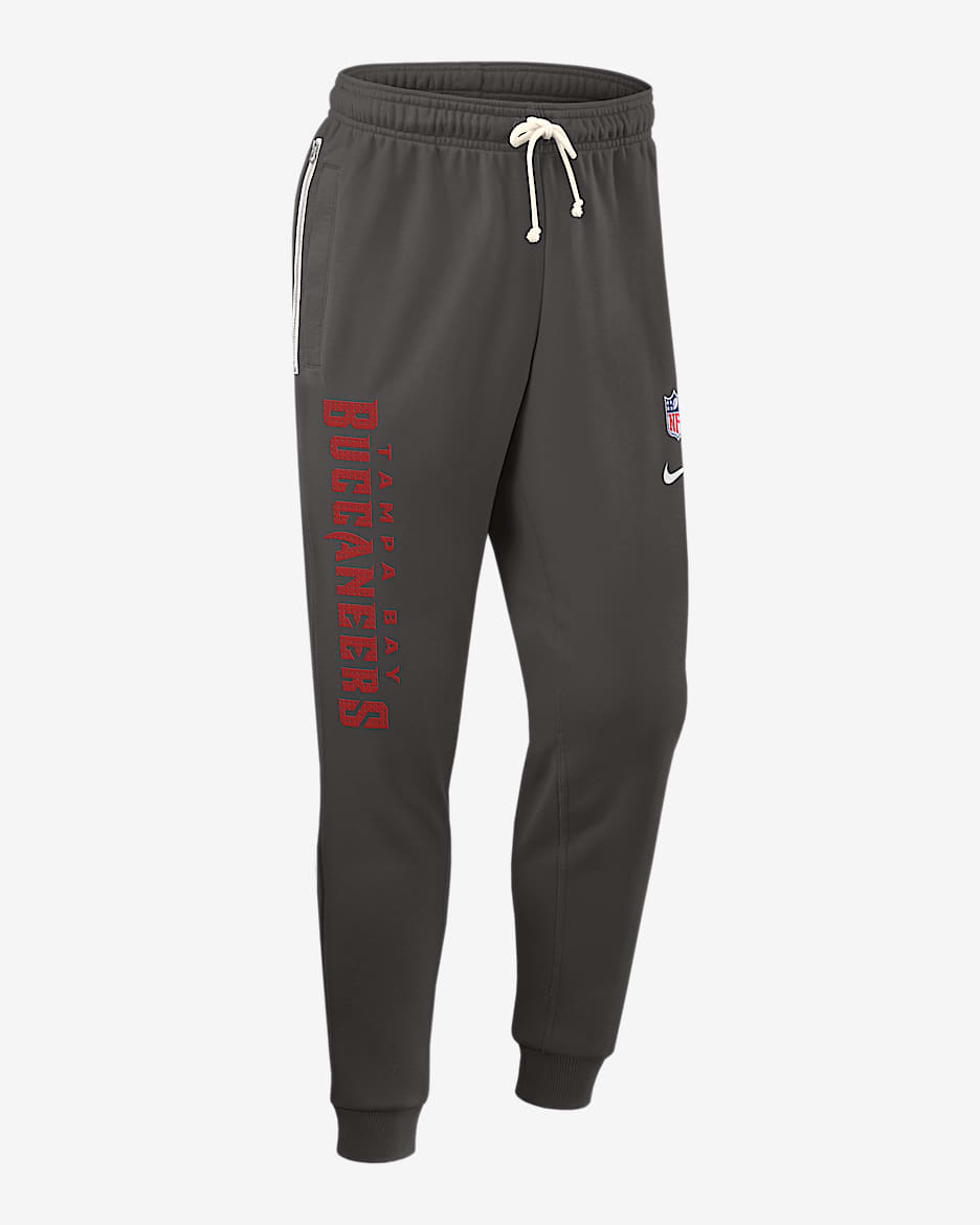 Tampa Bay Buccaneers Ground Game Sideline Men's Nike Dri-FIT NFL Taper Pants - Pewter