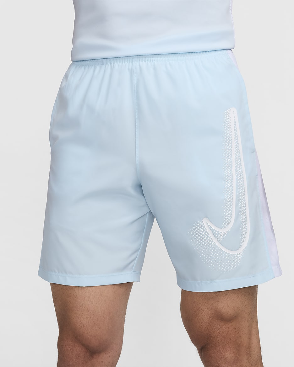 Shorts de fútbol para hombre Nike Academy - Azul glacial/Blanco/Blanco