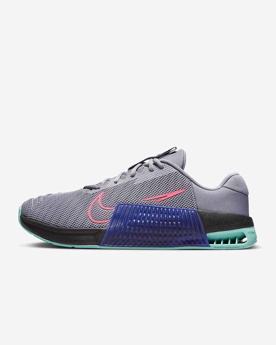 Nike Metcon 9 Workout-Schuh für Herren - Cement Grey/Schwarz/Concord/Hot Punch