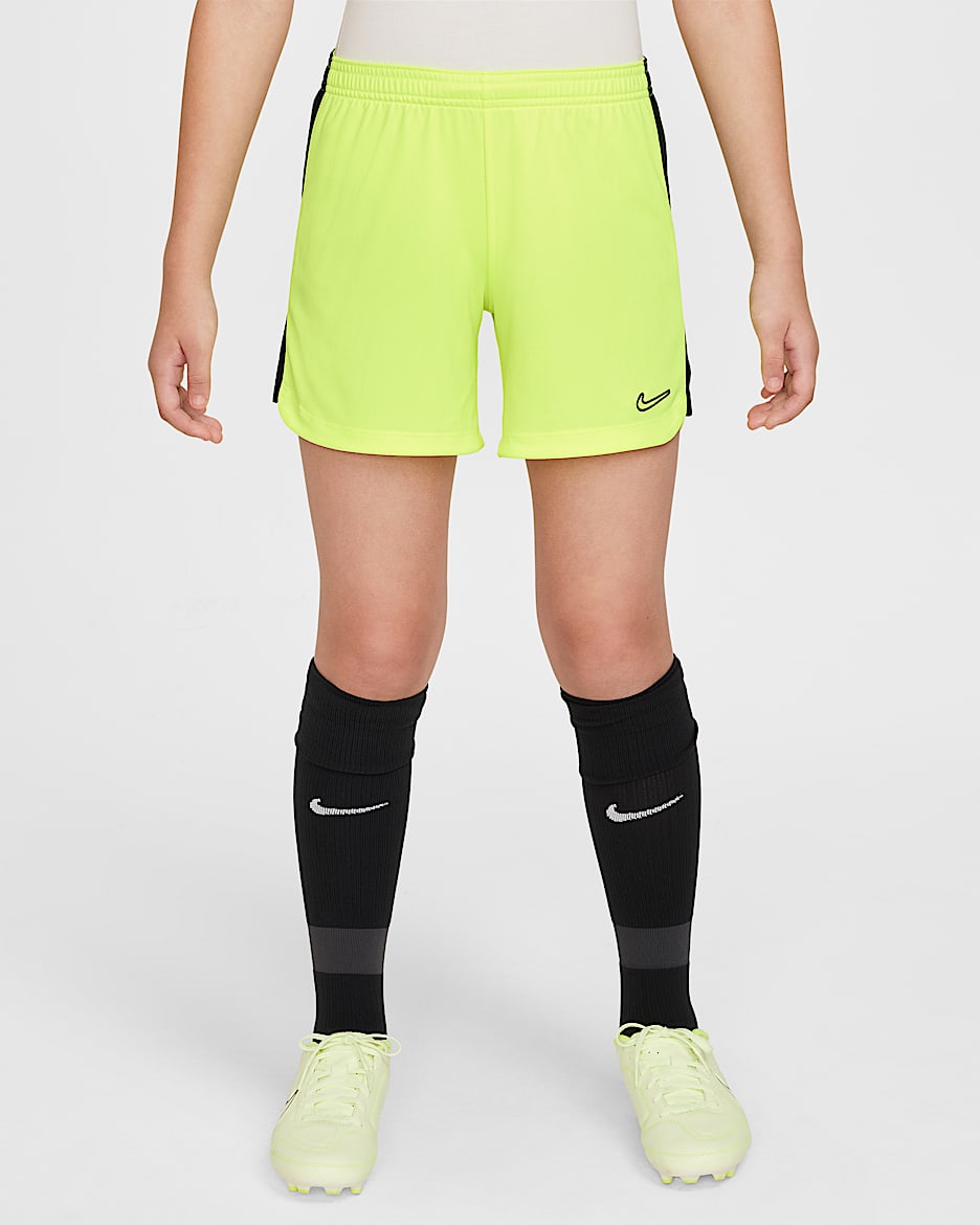 Nike Dri-FIT Academy Big Kids' (Girls') Soccer Shorts - Volt/Black/Black