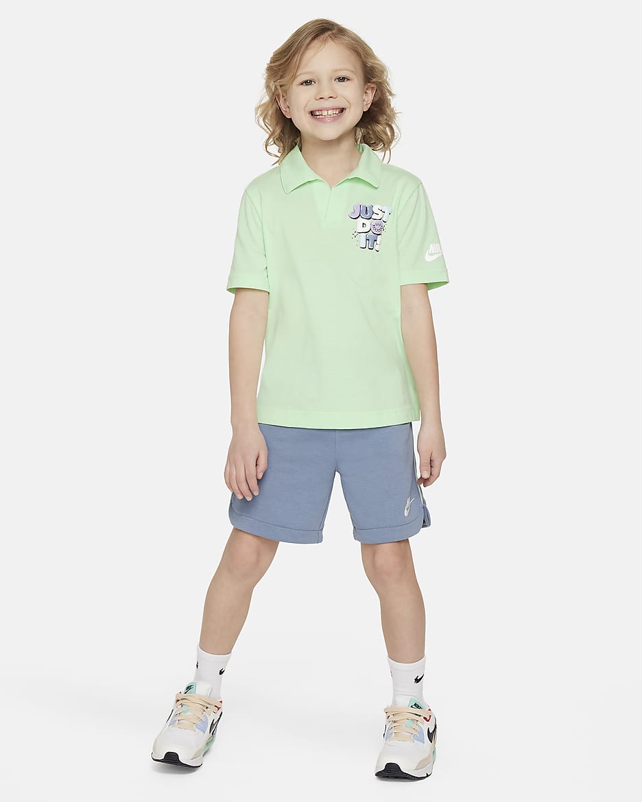 Nike Sportswear Create Your Own Adventure Little Kids' Polo and Shorts Set - Ashen Slate