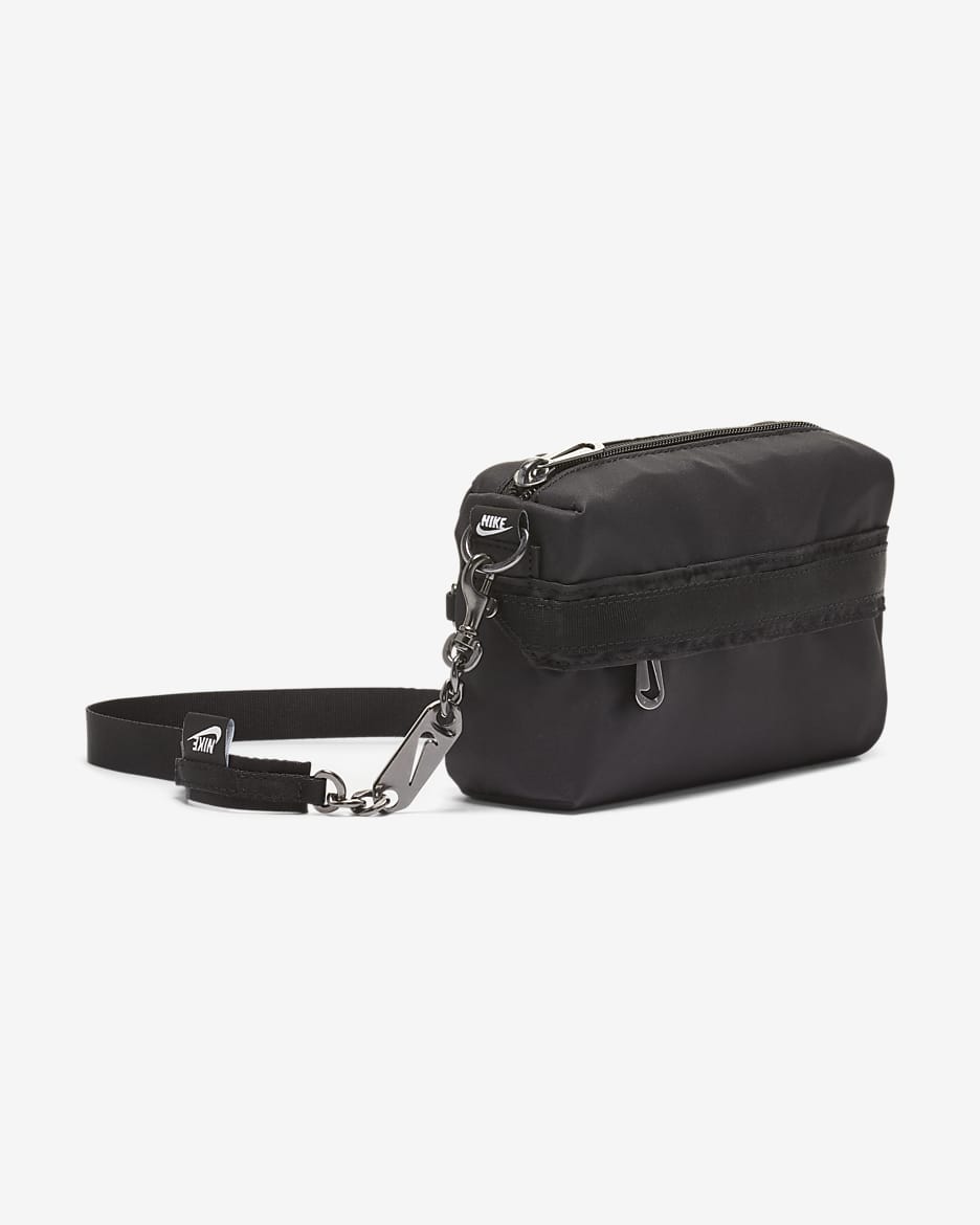 Nike Sportswear Futura Luxe Crossbodytas voor dames (1 liter) - Zwart/Zwart/Dark Smoke Grey