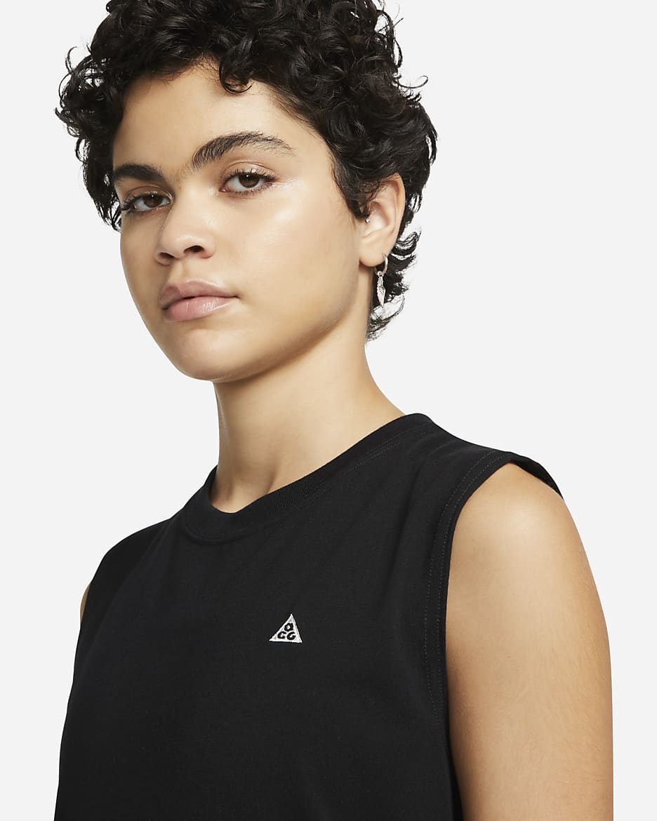 Nike ACG Dri-FIT ADV «Goat Rocks» ermeløs singlet til dame - Svart/Dark Smoke Grey/Summit White