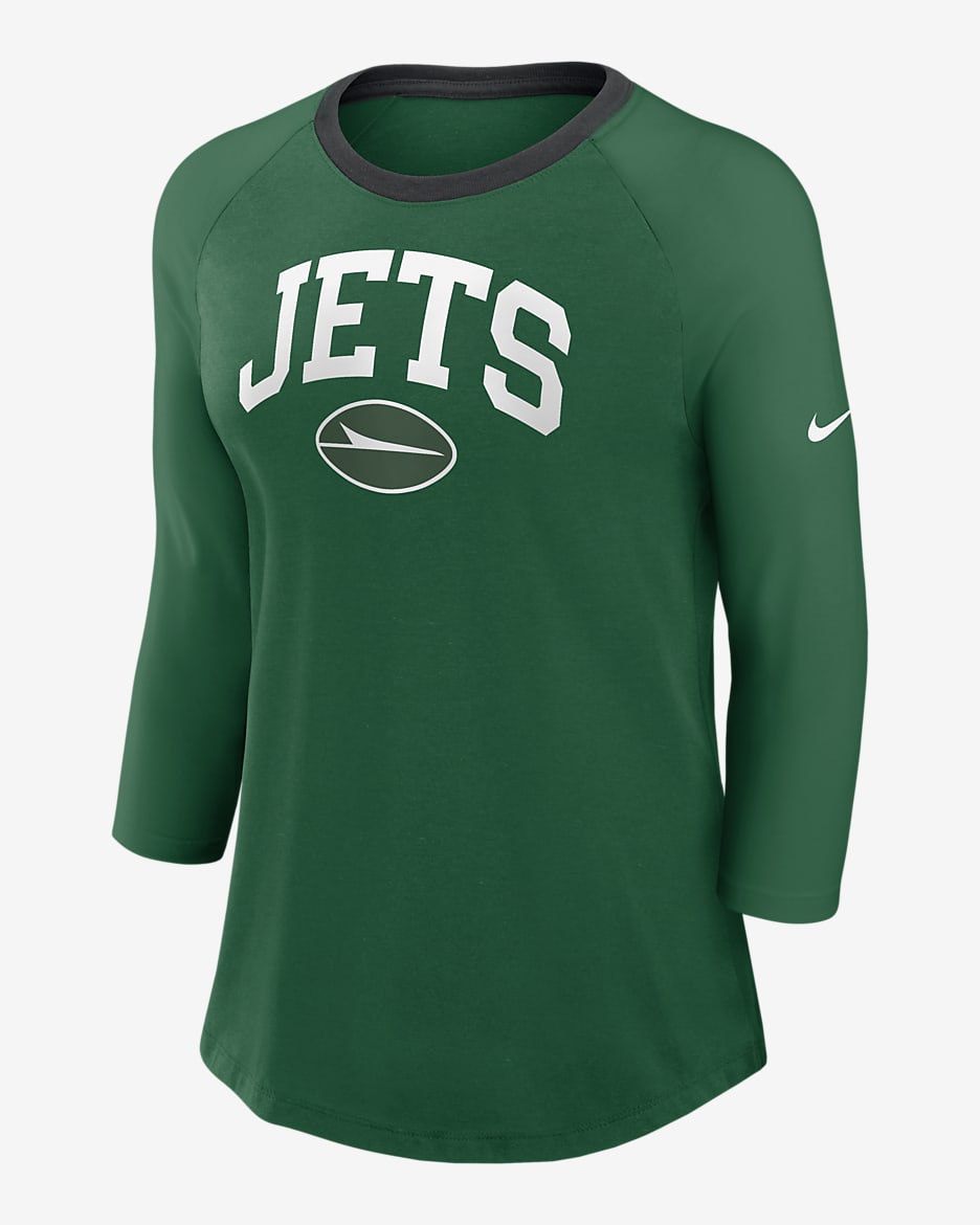 Playera de manga ¾ Nike de la NFL para mujer New York Jets - Verde