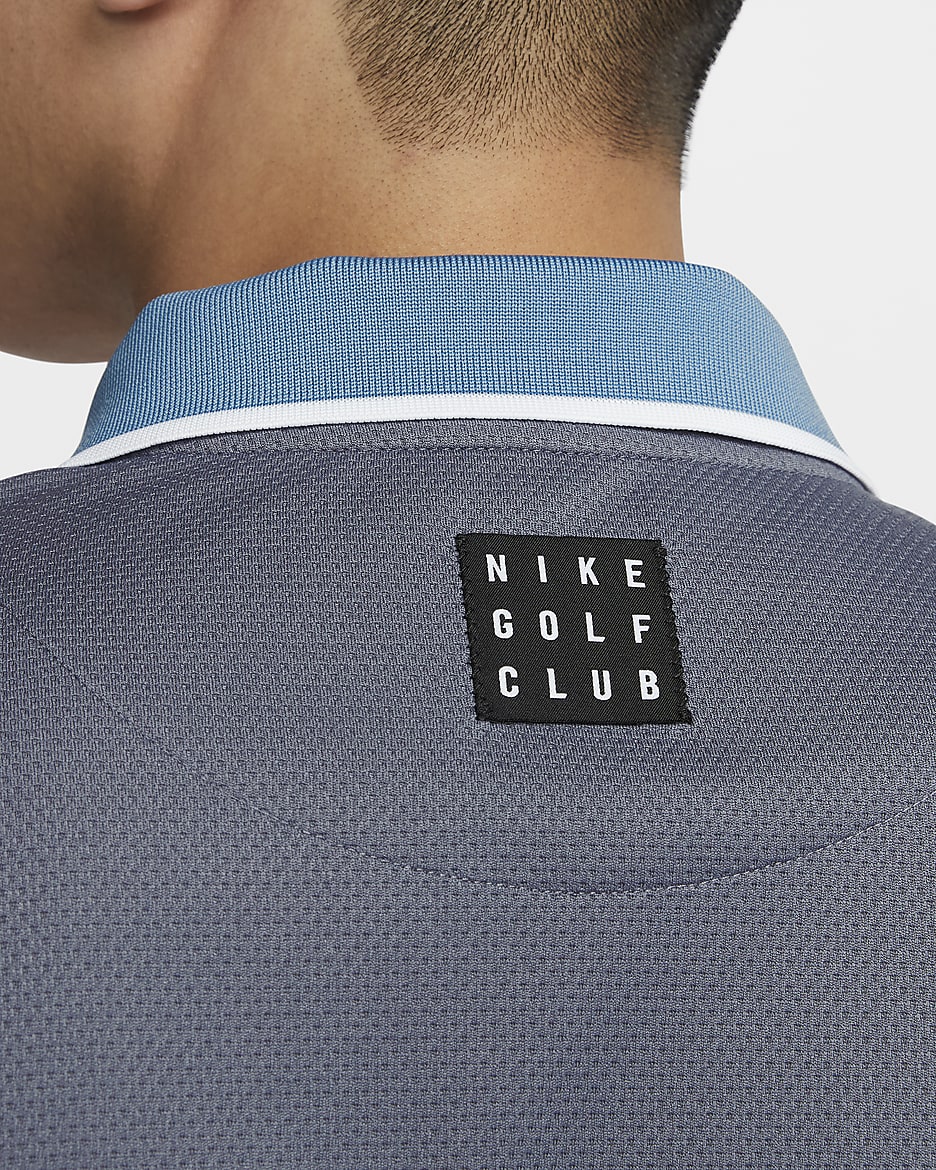 Nike Golf Club 男款 Dri-FIT 高爾夫球衫 - Armory Navy/Light Carbon/Aegean Storm/白色