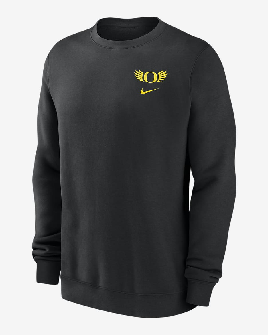 Oregon Club Fleece Men's Nike College Sweatshirt - Black