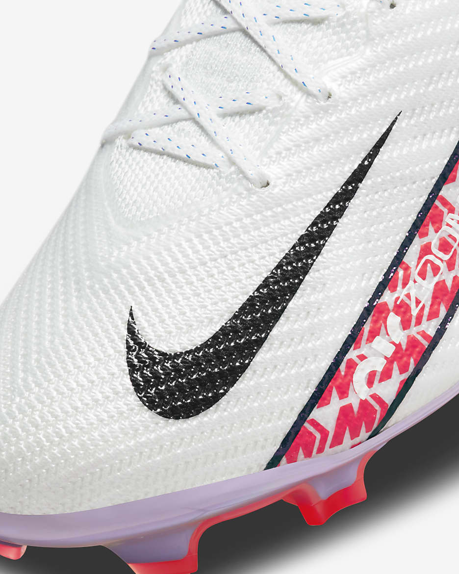 Nike Mercurial Vapor 15 Elite Firm-Ground Low-Top Football Boot - White/Coconut Milk/Bright Crimson/Off-Noir