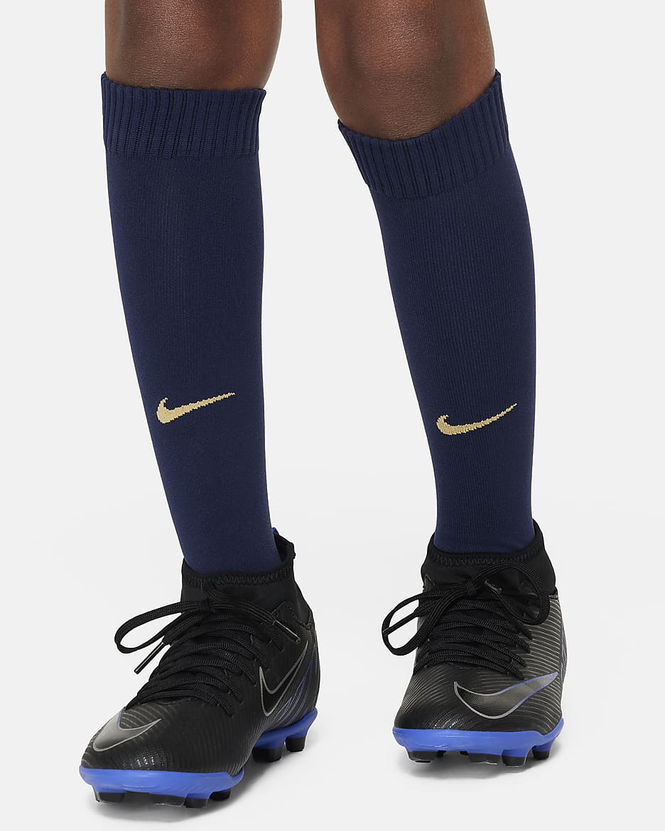 Ensemble 3 pièces replica Nike Football FC Barcelone 2024/25 Stadium Domicile pour enfant - Deep Royal Blue/Noble Red/Midnight Navy/Club Gold