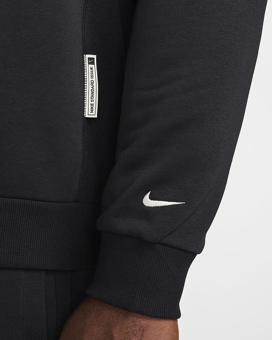 Ανδρικό φούτερ μπάσκετ Dri-FIT με crew λαιμόκοψη Nike Standard Issue - Μαύρο/Pale Ivory