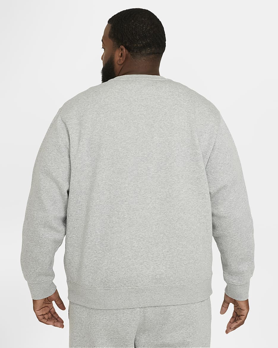 Nike Sportswear Club Fleece Men's Crew - Dark Grey Heather/White