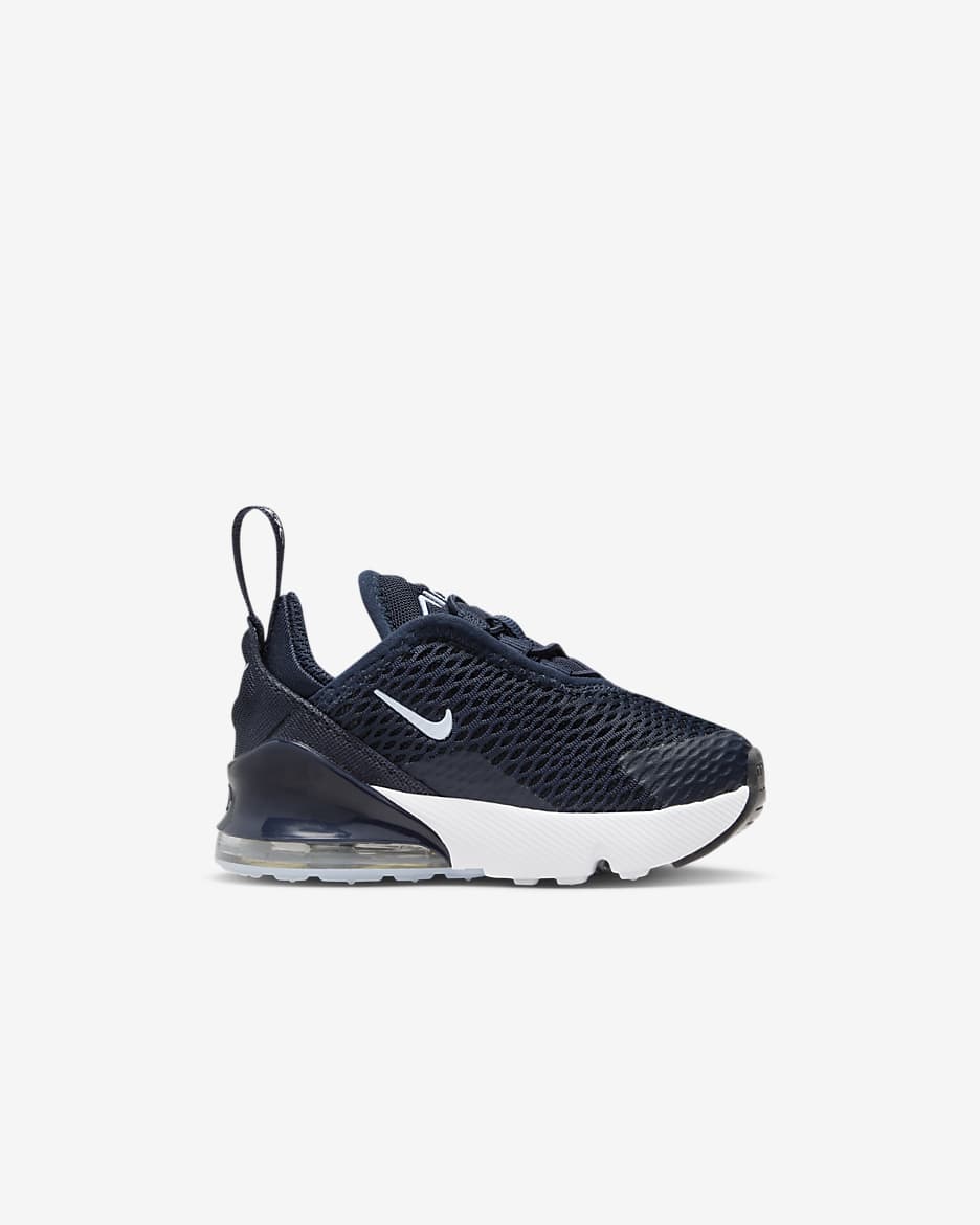 Nike Air Max 270 Baby/Toddler Shoe - Obsidian/White/White/Cobalt Bliss