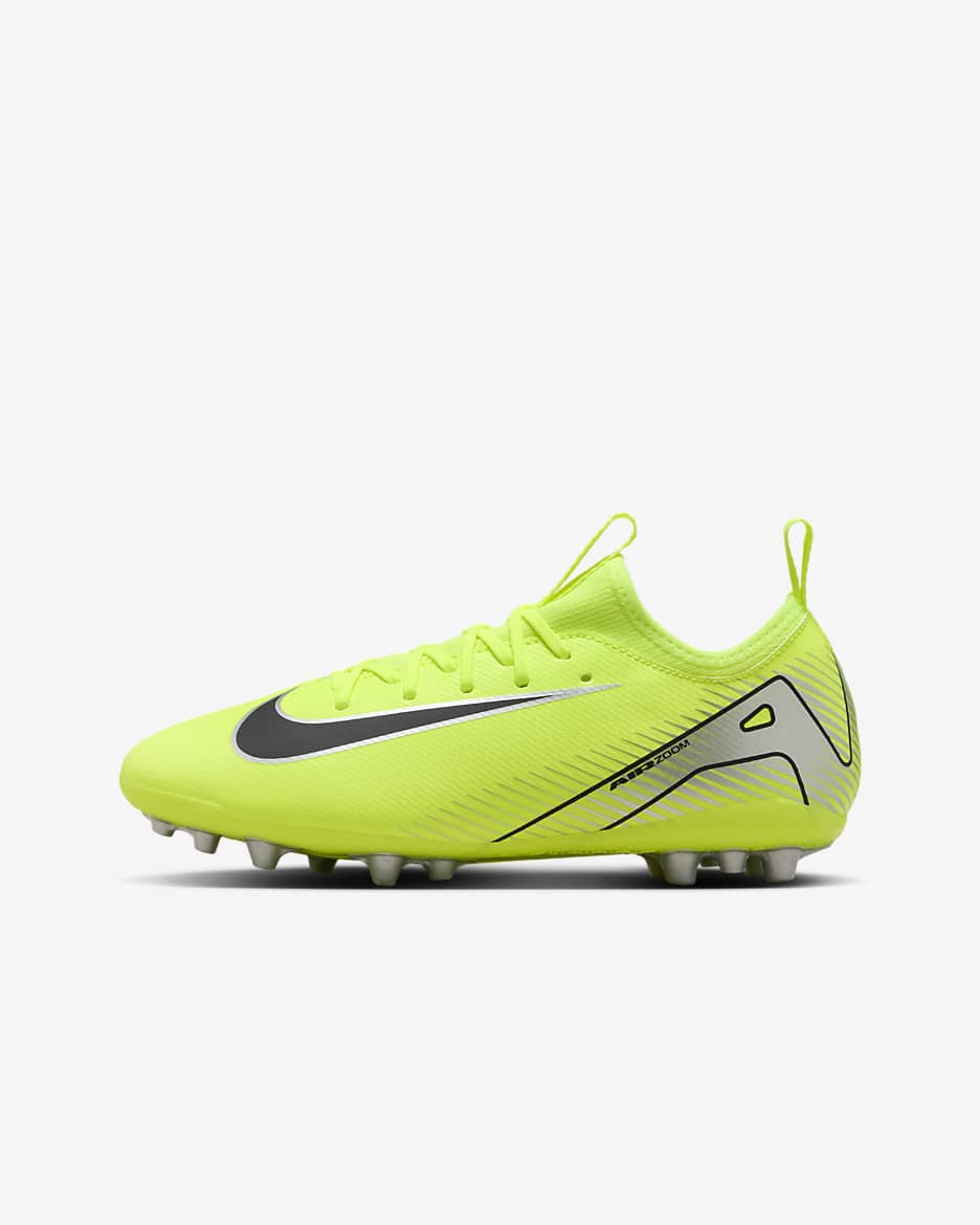 Nike Jr. Mercurial Vapor 16 Academy Younger/Older Kids' AG Low-Top Football Boot - Volt/Black