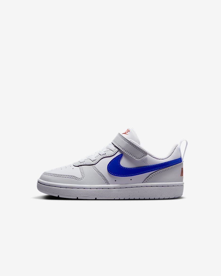 Nike Court Borough 低筒 Recraft 小童鞋款 - 白色/Photon Dust/Terra Blush/Racer Blue