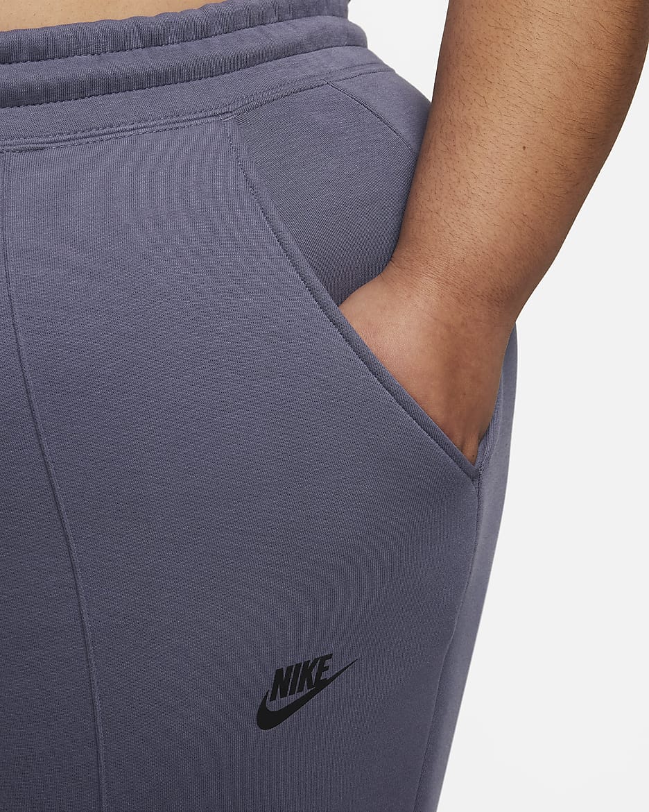 Nike Sportswear Tech Fleece Women's Mid-Rise Joggers (Plus Size) - Light Carbon/Black