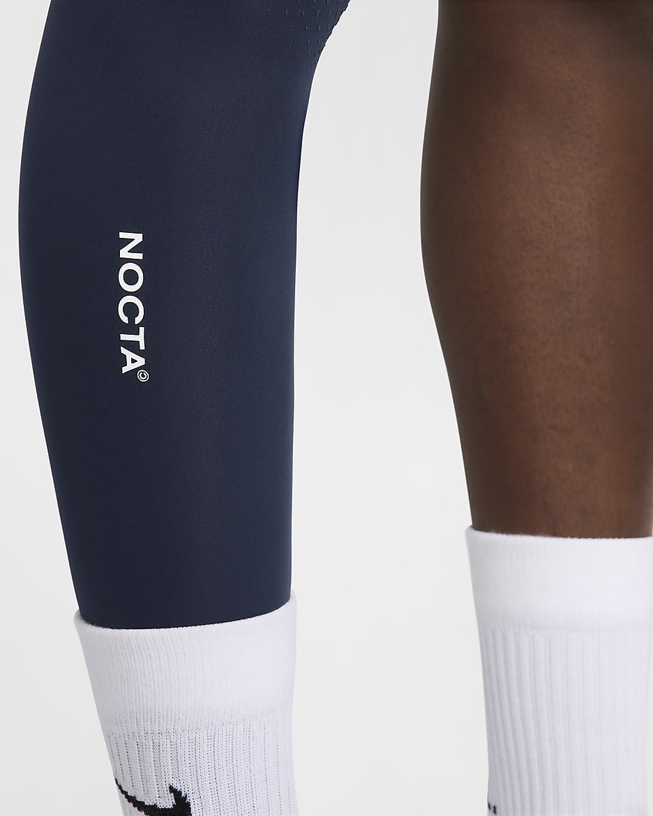 NOCTA Men's Single-Leg Basketball Tights (Right) - College Navy/White