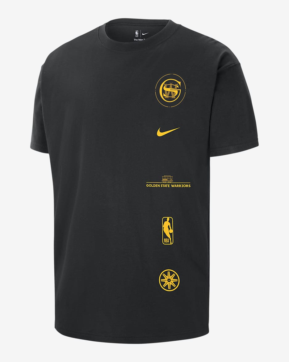 Golden State Warriors 2023/24 City Edition Men's Nike NBA Courtside Max90 T-Shirt - Black