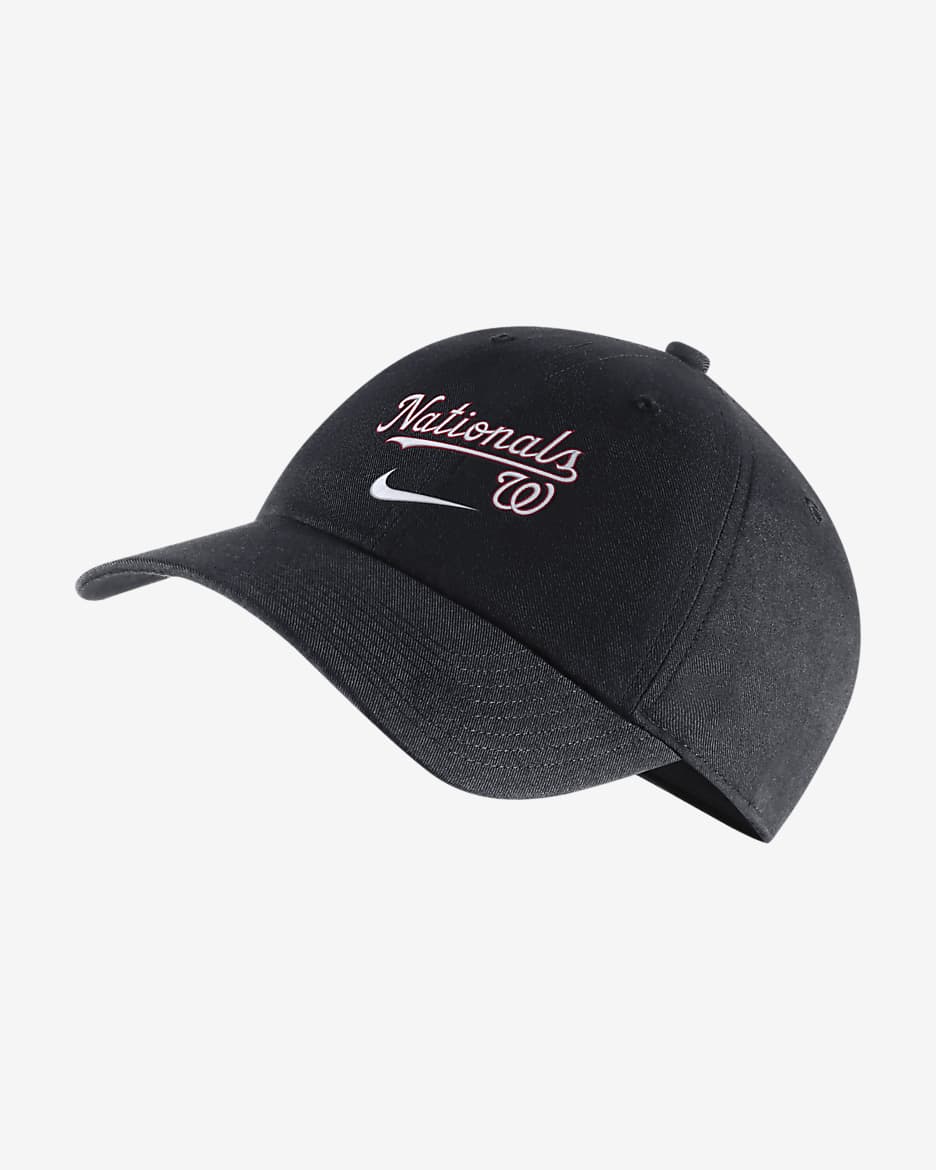 Nike Heritage86 Swoosh (MLB Washington Nationals) Adjustable Hat - Pitch Blue