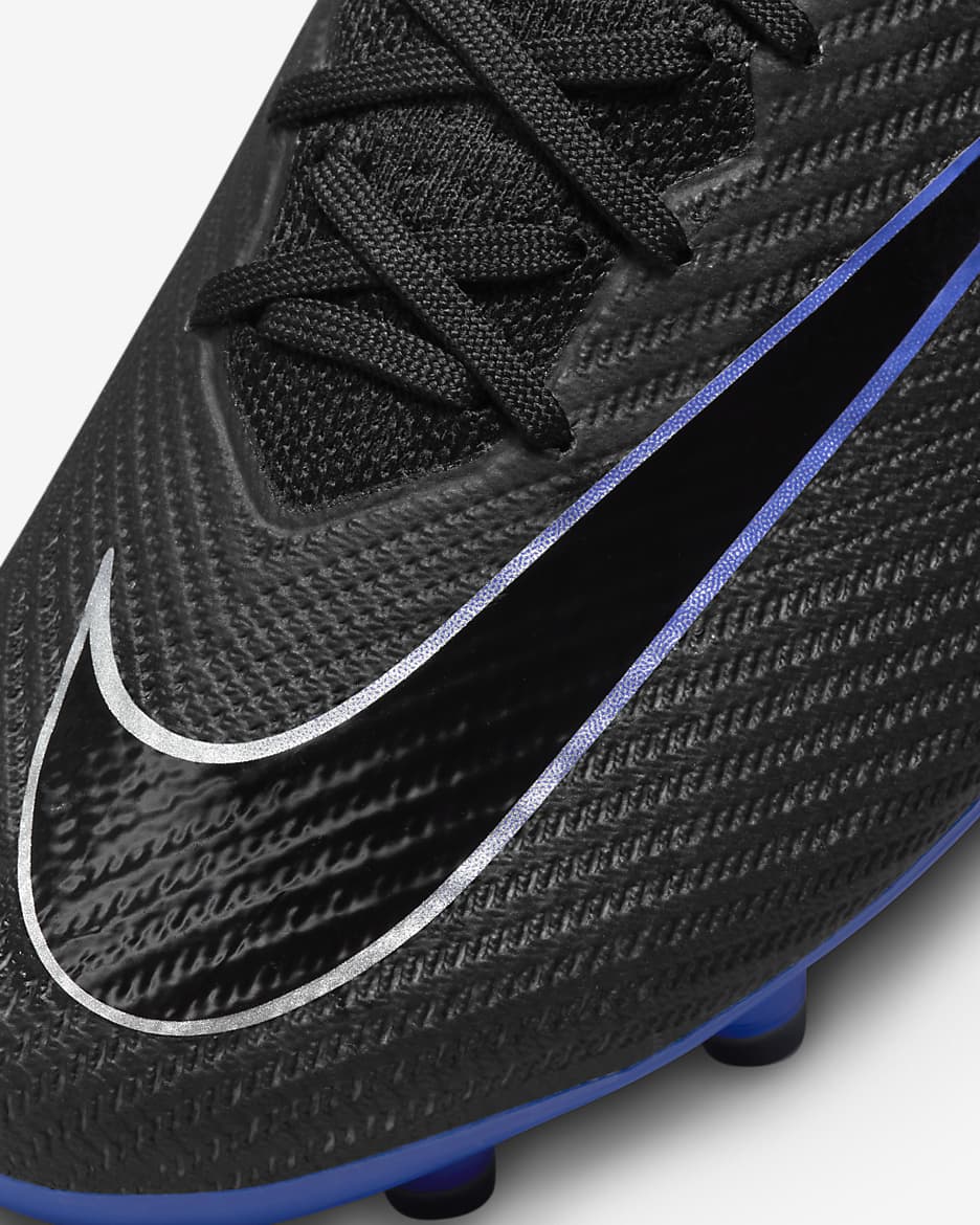 Nike Mercurial Vapor 15 Elite Artificial-Grass Low-Top Soccer Cleats - Black/Hyper Royal/Chrome