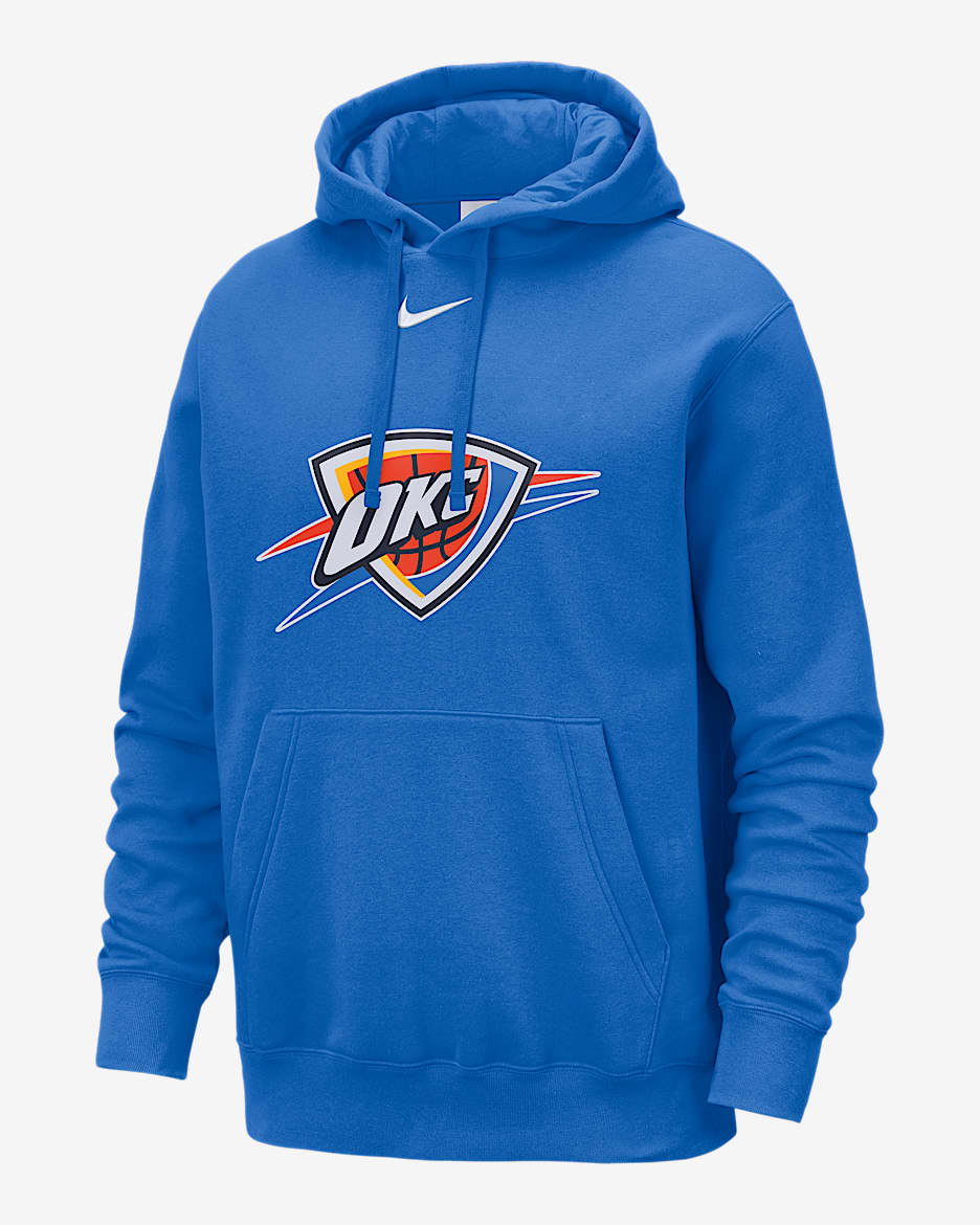 Oklahoma City Thunder Club Men's Nike NBA Pullover Hoodie - Signal Blue/White