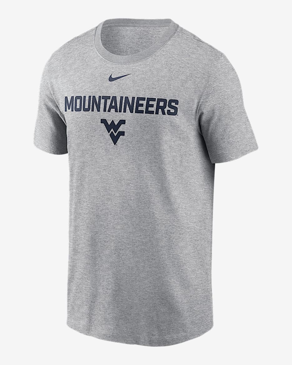 West Virginia Campus 2-Hit Men's Nike College T-Shirt - Grey