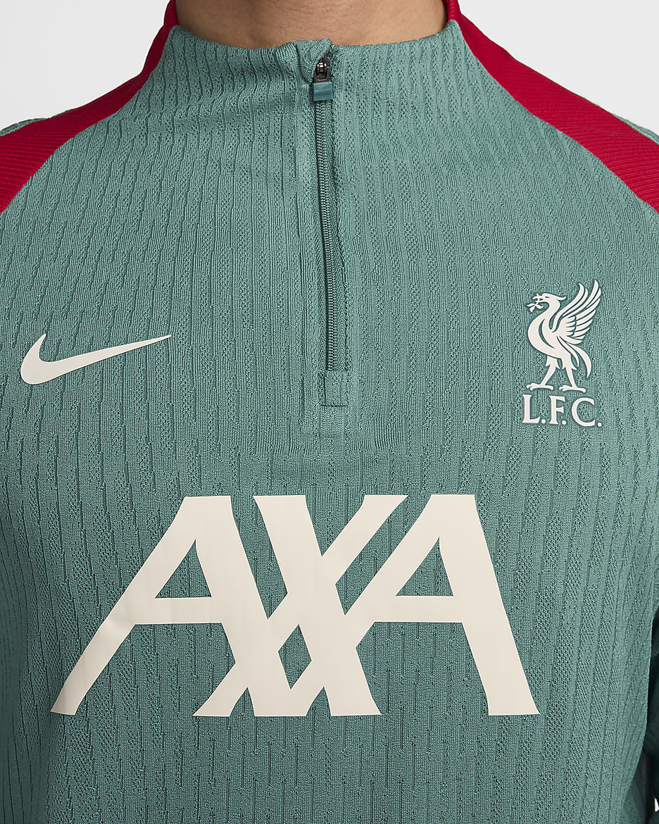 FC Liverpool Strike Elite Nike Dri-FIT-ADV-Fußball-Drill-Oberteil aus Strickmaterial für Herren - Bicoastal/Gym Red/Light Orewood Brown