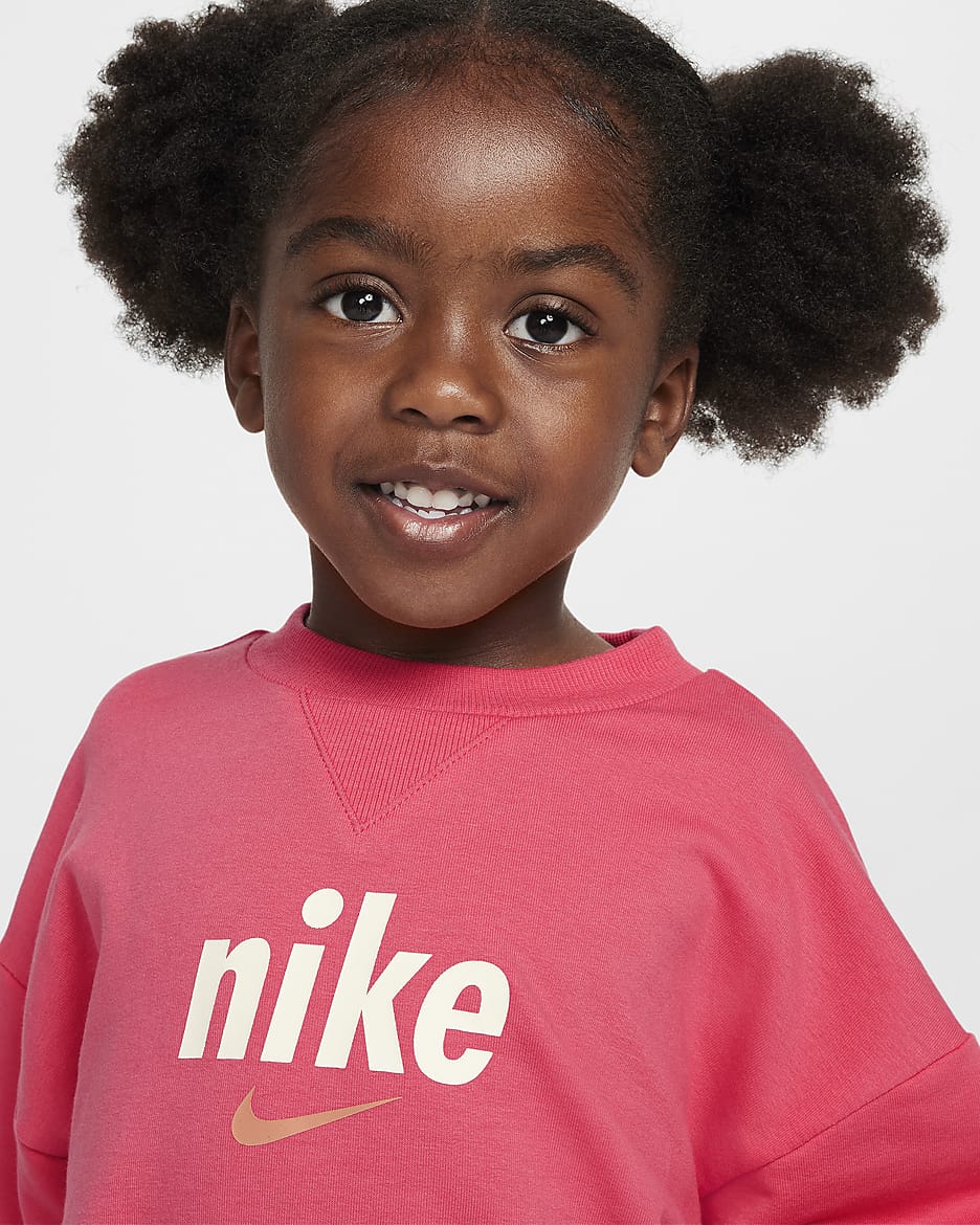 Nike Everyone From Day One Toddler 2-Piece Crew Set - Aster Pink