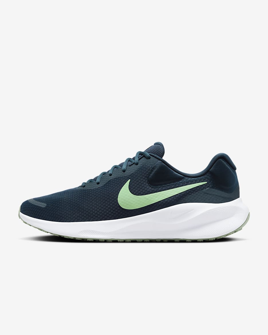Nike Revolution 7 Men's Road Running Shoes - Armoury Navy/Photon Dust/Jade Horizon/Vapour Green