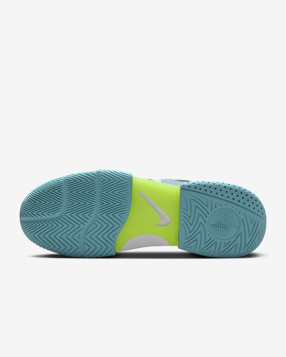 NikeCourt Lite 4 tennissko til dame - Hvit/Armory Navy/Denim Turquoise/Volt