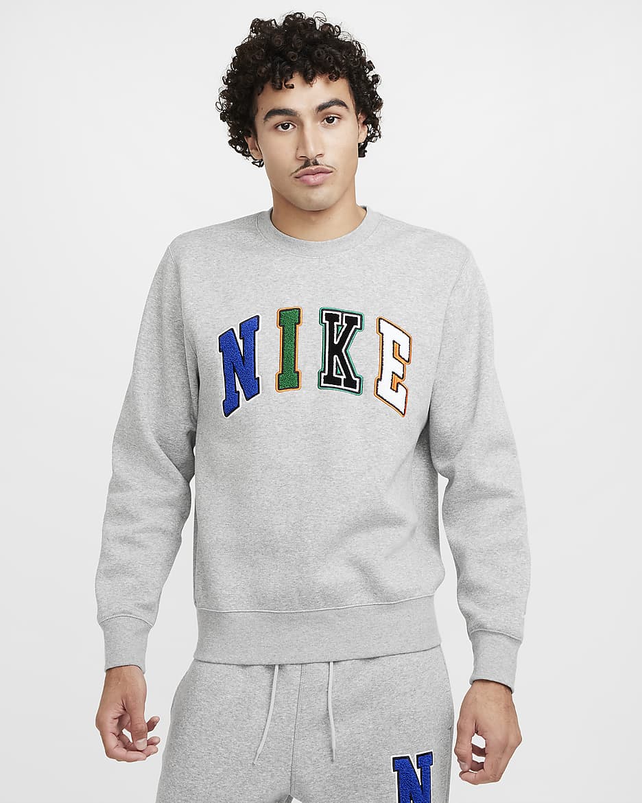 Haut Nike Club pour homme - Dark Grey Heather/Blanc